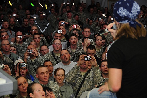 comedian performing to U.S. Troops in Iraq